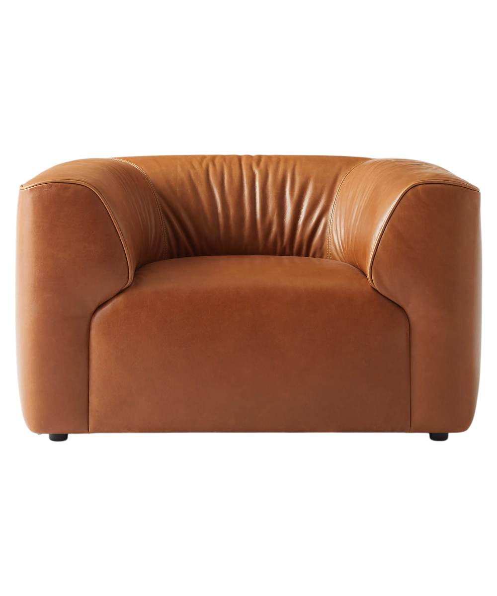 Rodez Saddle Leather Accent Chair