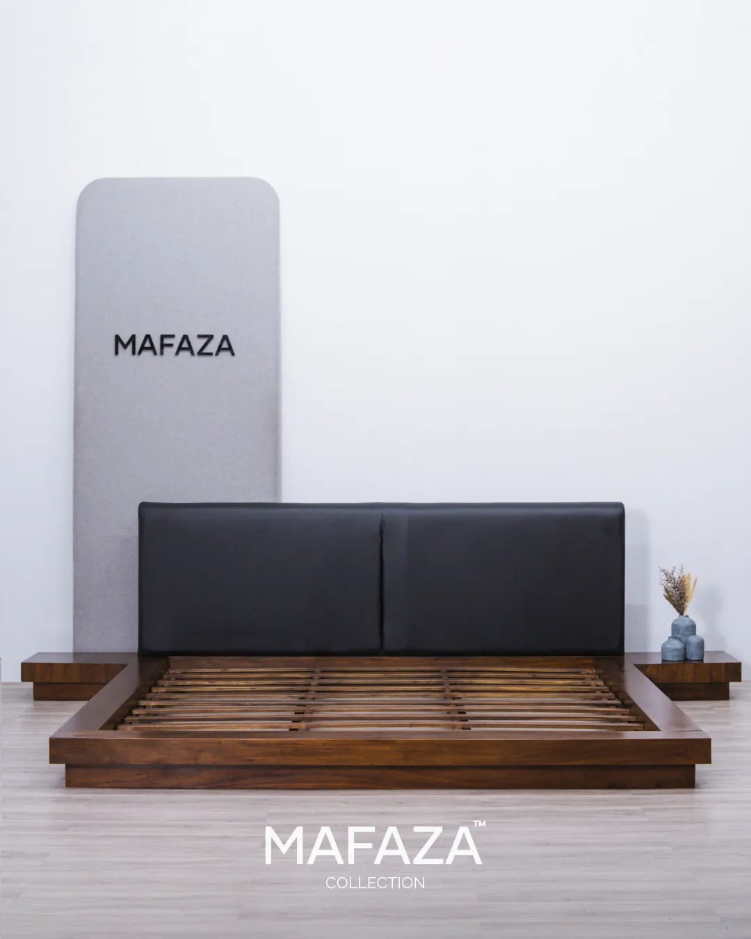 Worth Bed Frame 200x200 in Solid Teak Wood