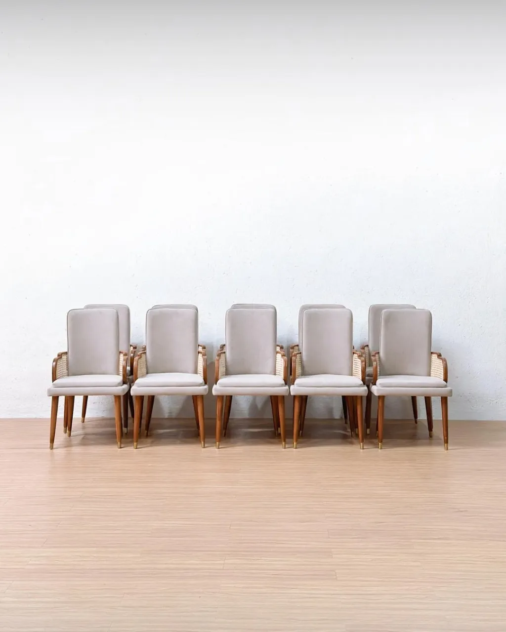 Blakey teak wood dining chair with handcrafted woven accents for modern dining