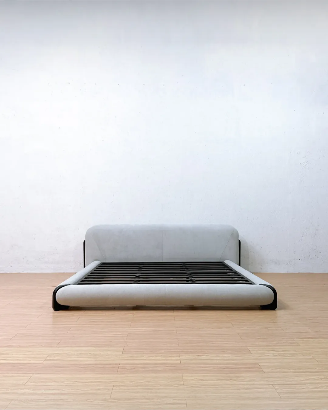 Vess modern teak wood bed frame in 200x200 cm size