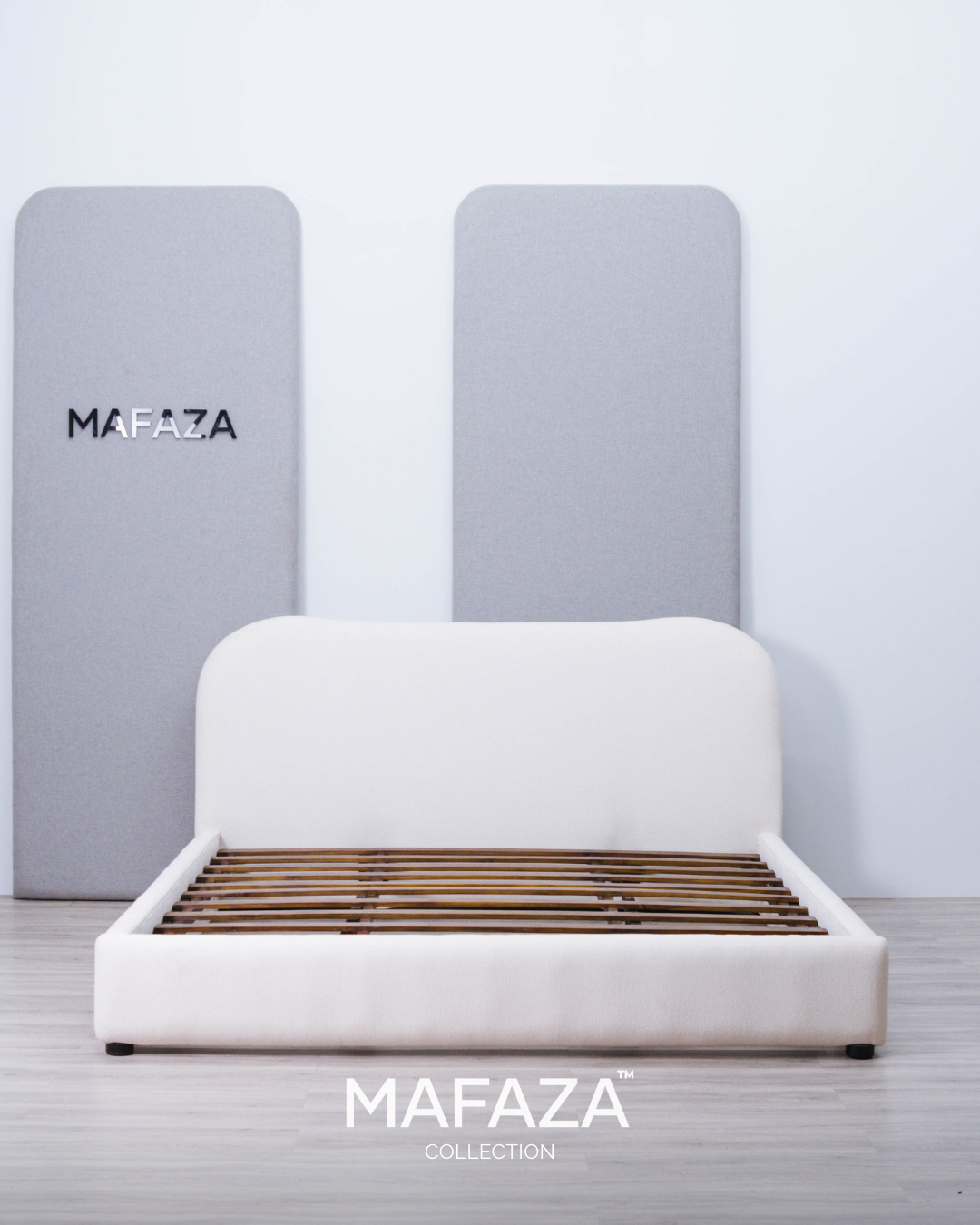 Diana Bed Frame 180x200 – Solid Teak Wood with Hikaron Millie Upholstery