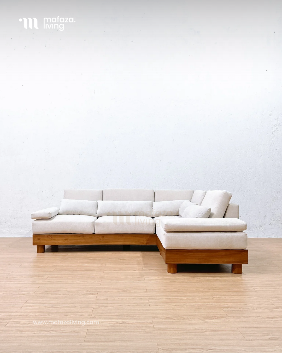 Truro L-Shaped Sofa with Custom Backrest