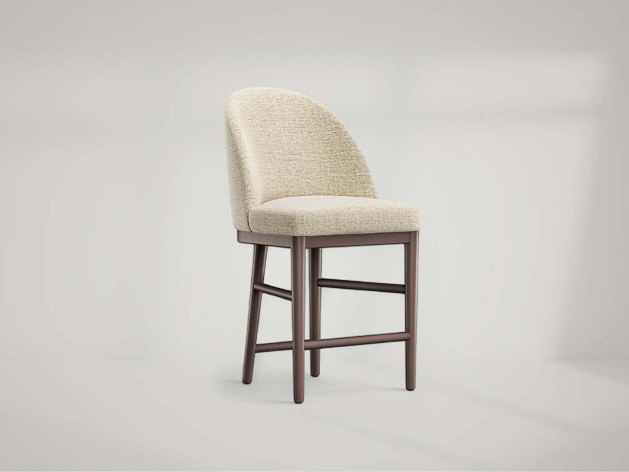Ana solid teak counter stool with smooth texture and natural appeal by Mafaza Living