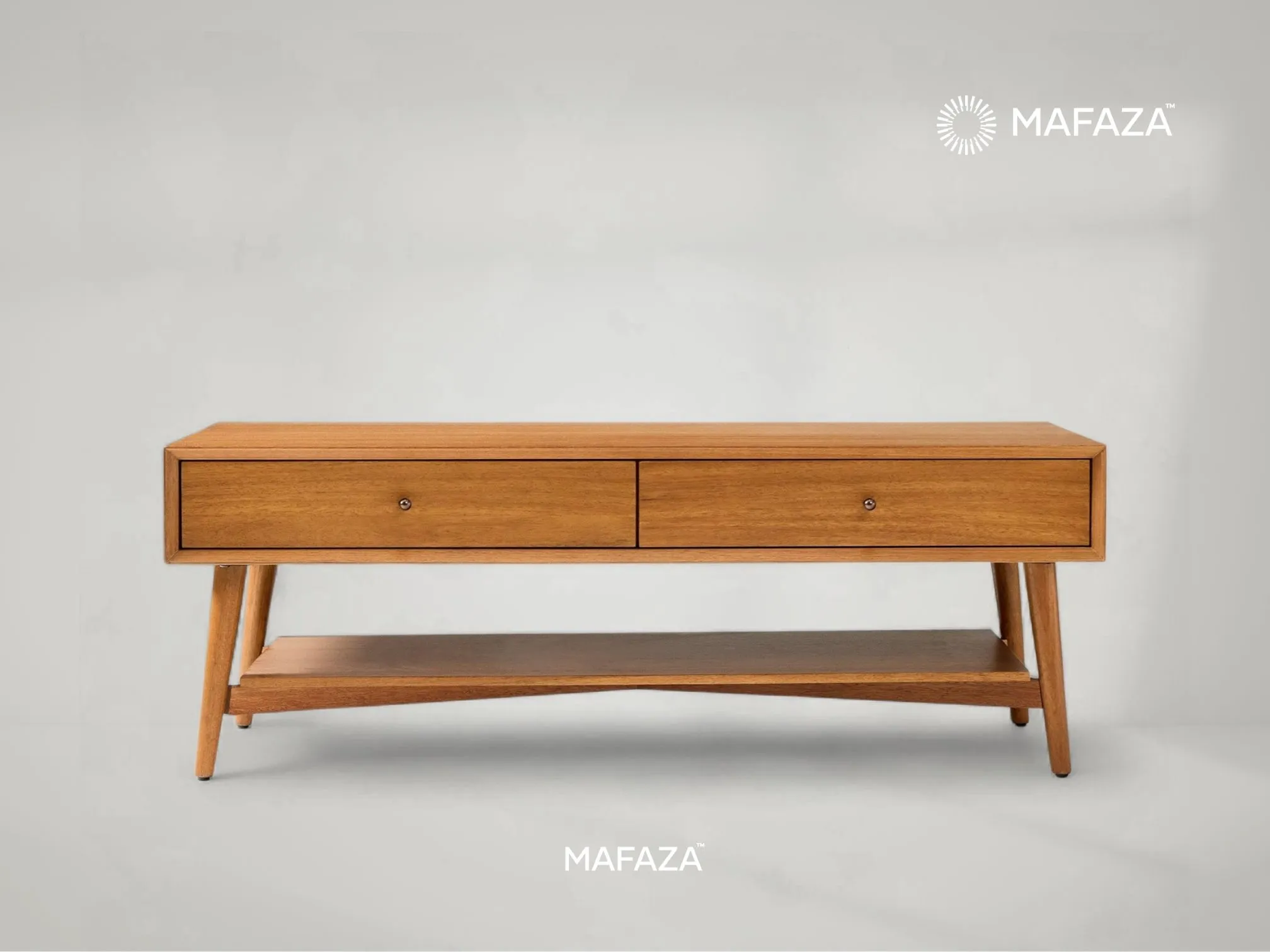 Dallen Coffee Table with Drawers – Solid Teak Wood Coffee Table by Mafaza Living