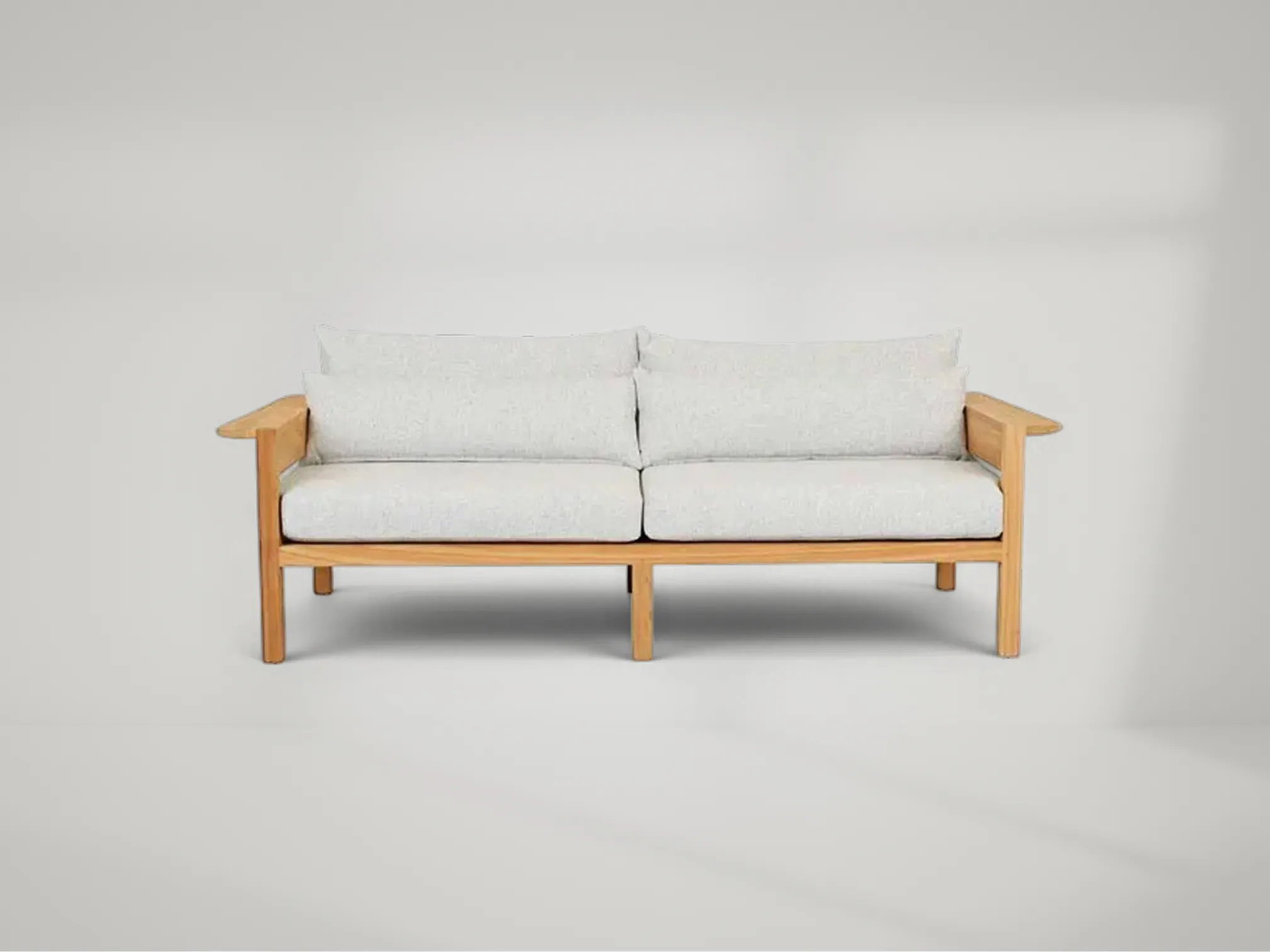 Elara Trio Couch – Three-seater modern sofa with deep comfort and solid teak structure by Mafaza Living