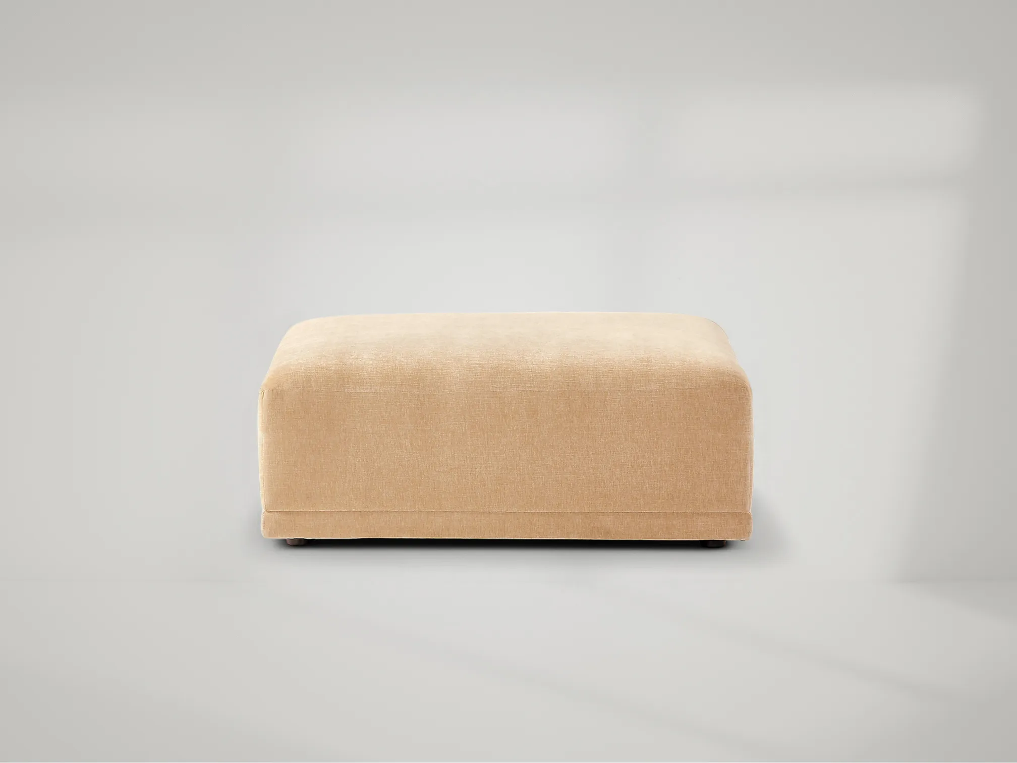 Faible Ottoman – Soft upholstered ottoman with plush comfort and modular versatility by Mafaza Living