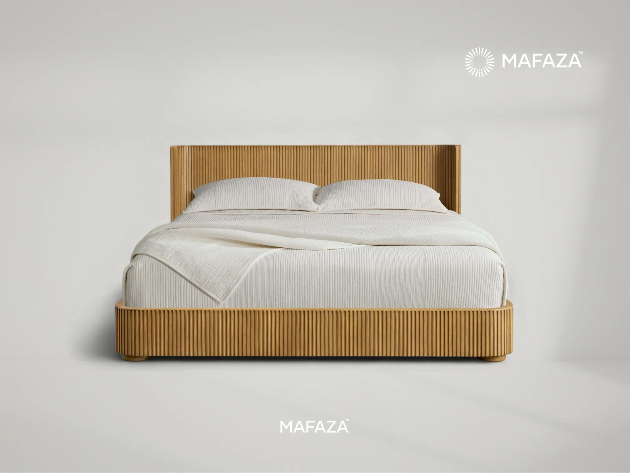 Fenny Teak Wood Bed Frame