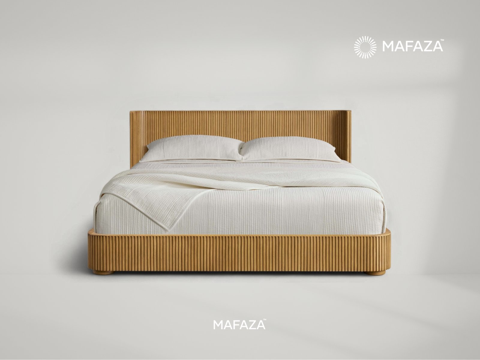 Fenny Teak Wood Bed Frame