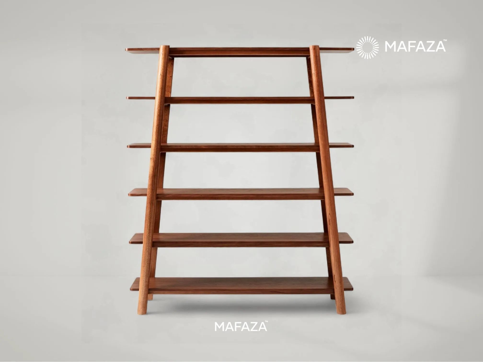 Galcary bookshelf handcrafted from certified teak wood by Mafaza Living