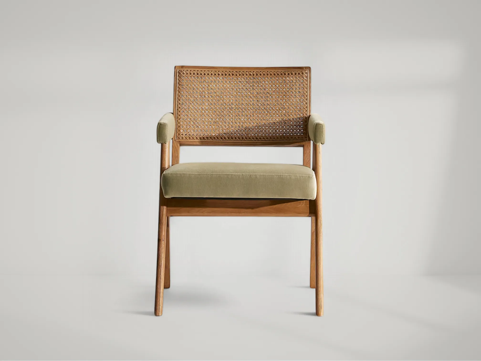 Hayward teak armchair with sculpted arms and relaxed dining comfort by Mafaza Living