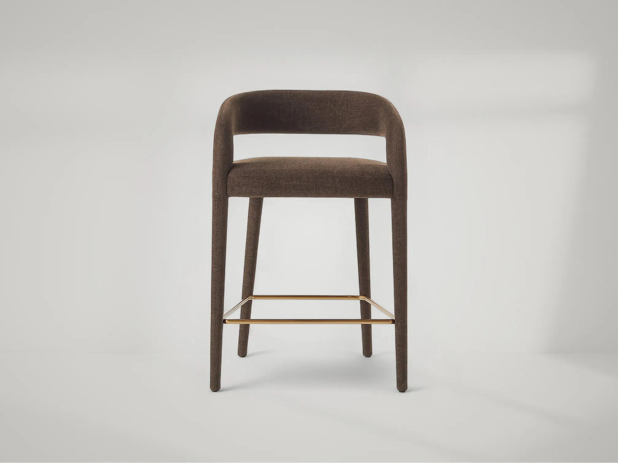 Lisette teak counter stool with sculptural silhouette and handcrafted precision by Mafaza Living