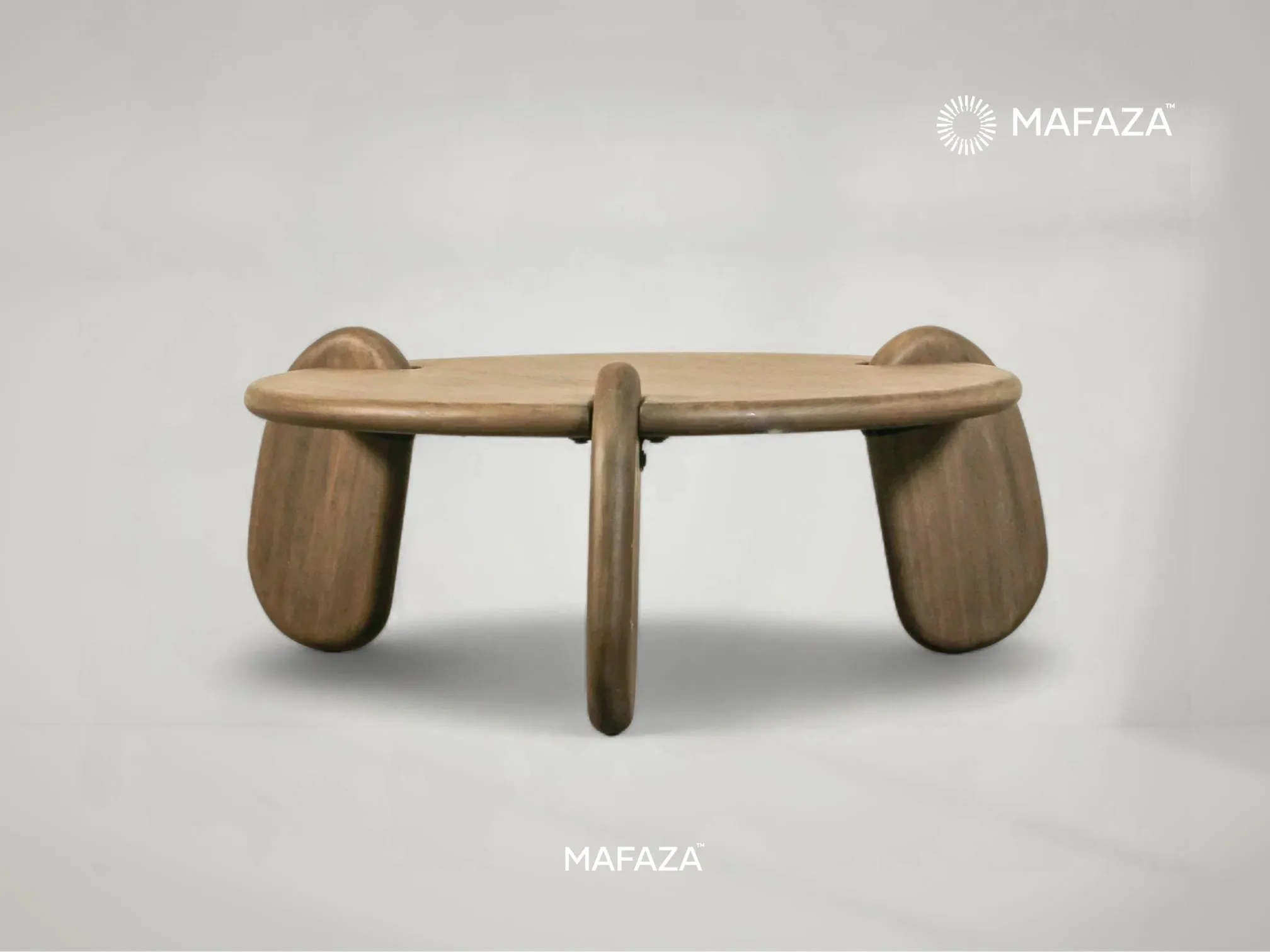 Modernist Coffee Table – Minimalist Teak Wood Coffee Table by Mafaza Living