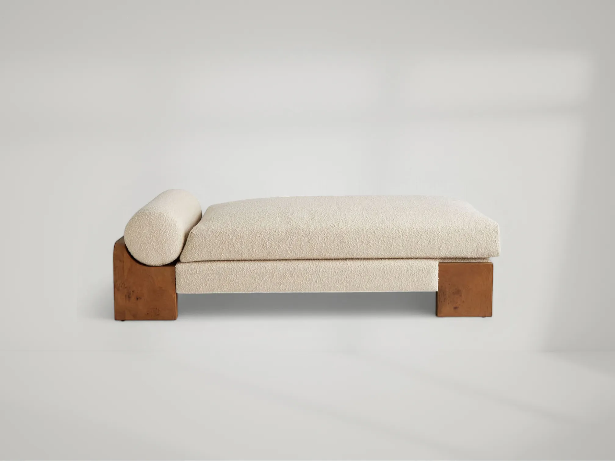 Olivier minimalist teak bench with elegant handcrafted detailing by Mafaza Living