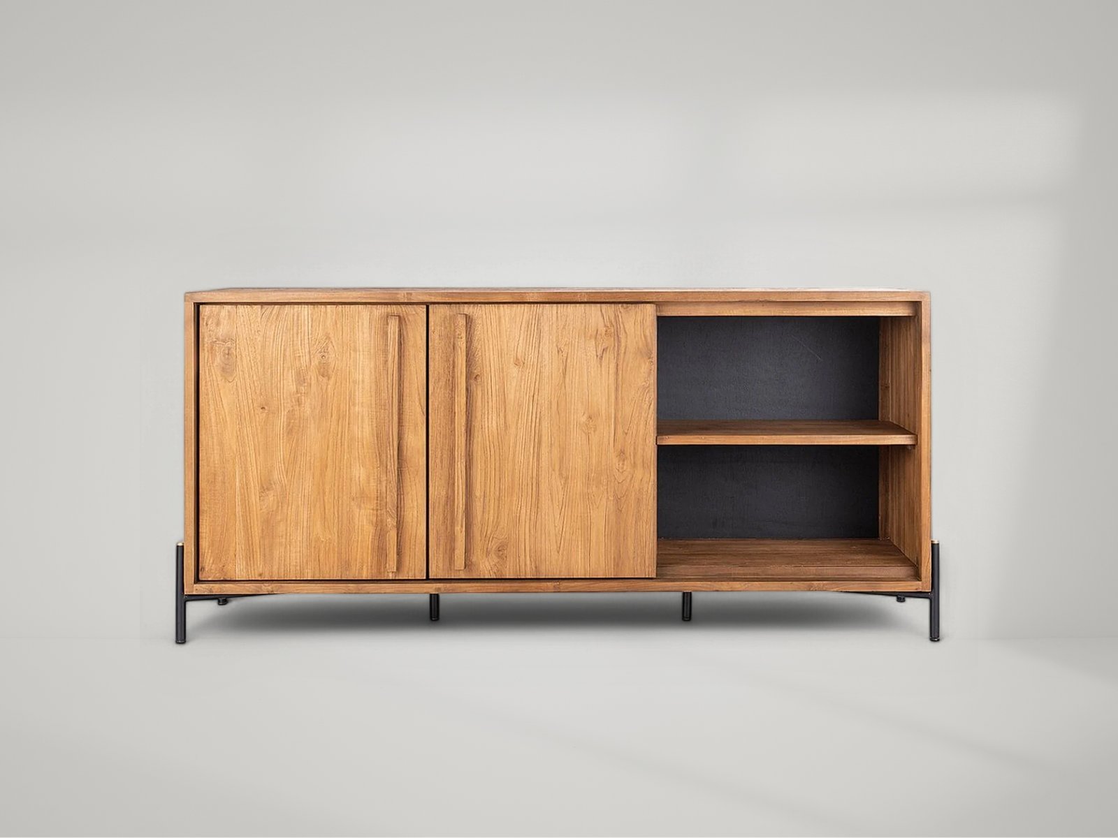 Outline Dresser - 2 Doors/2 Open Rack