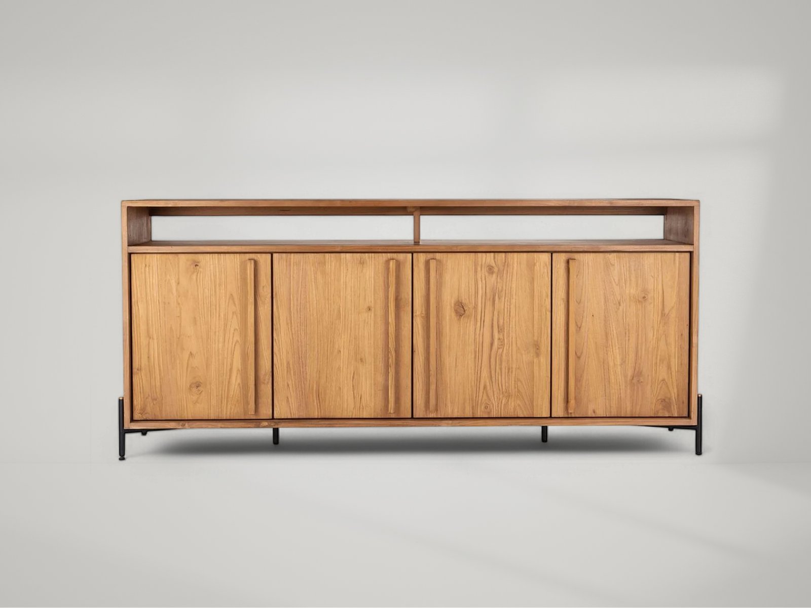 Outline Dresser - 4 Doors/1 Open Rack