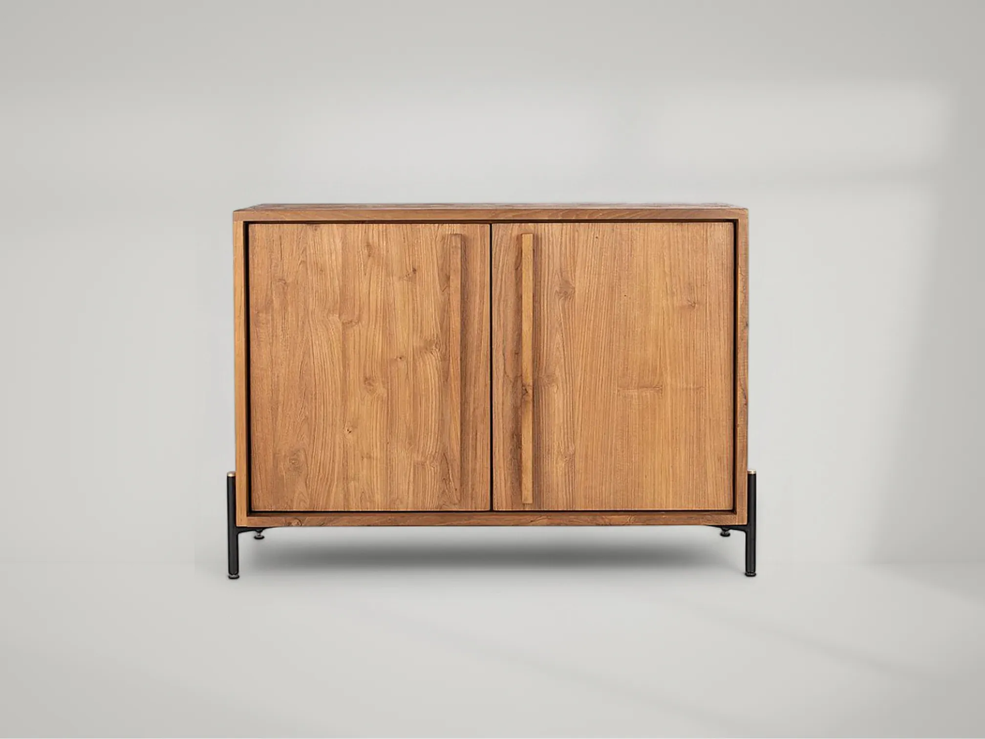 Outline Short Dresser - 2 Doors – Compact two-door dresser with minimalist teak structure by Mafaza Living