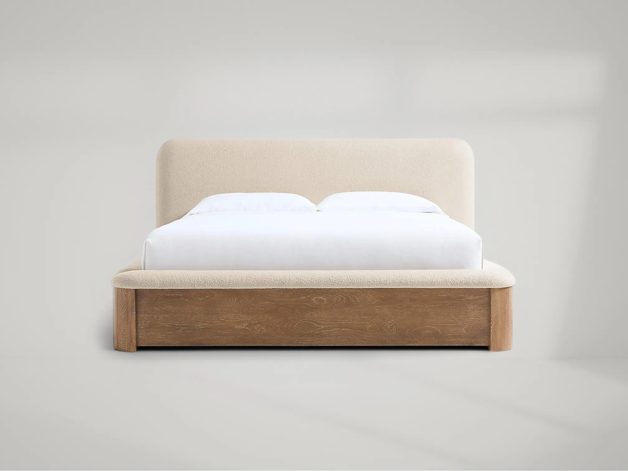 Palermo upholstered bed frame with two drawers for functional elegance by Mafaza Living