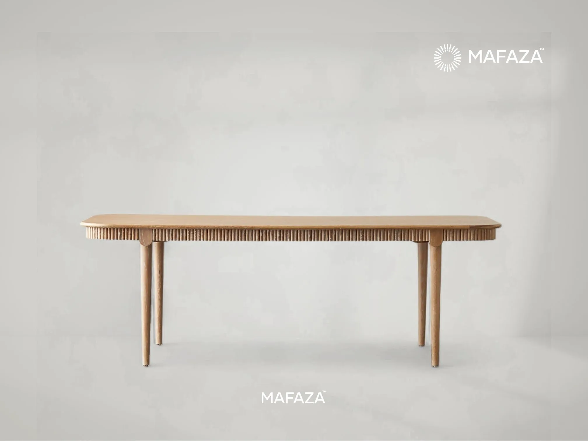 Providence Rectangular Dining Table – Elegant Solid Teak Wood Dining Table by Mafaza Living