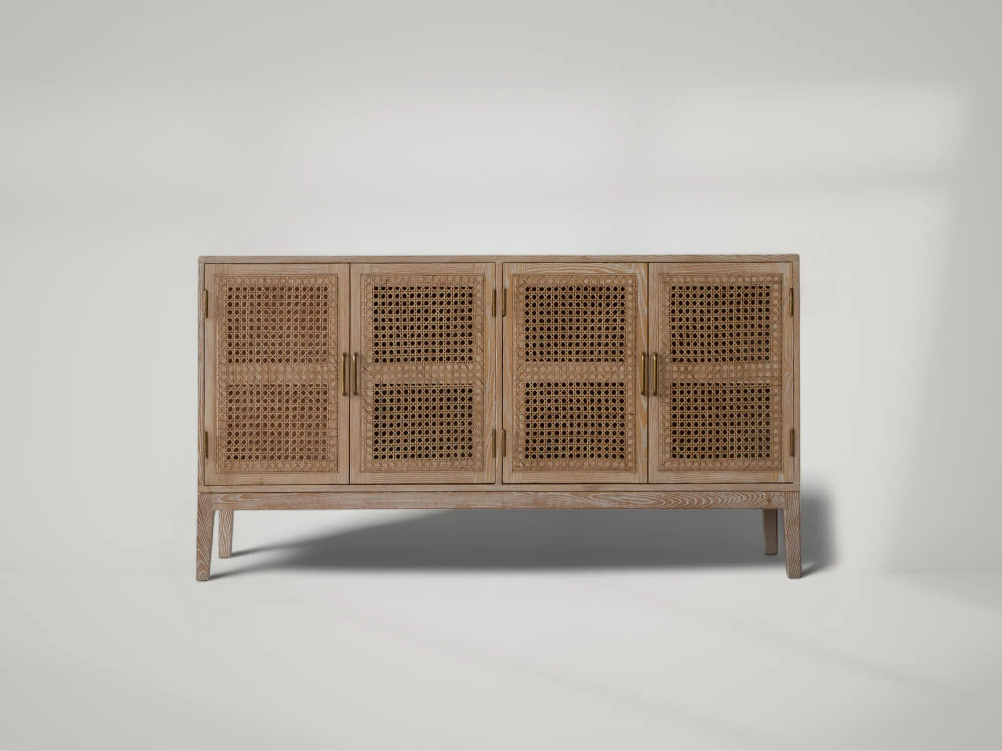 Province Rattan Cabinet – Teak and rattan cabinet with tropical warmth and artisanal construction by Mafaza Living