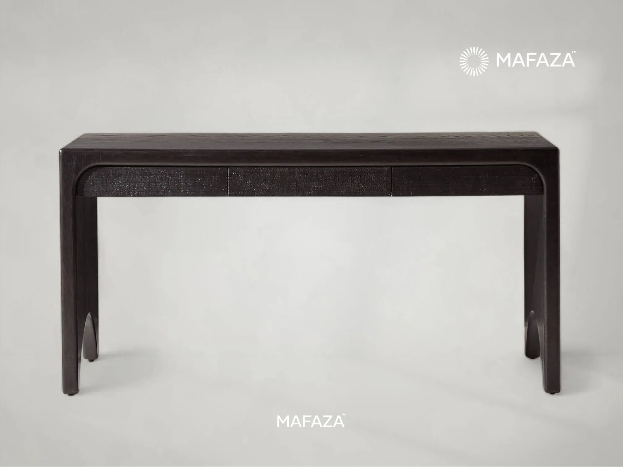 Sein 3-Drawer Desk – Solid Teak Wood Writing Desk with Drawers by Mafaza Living