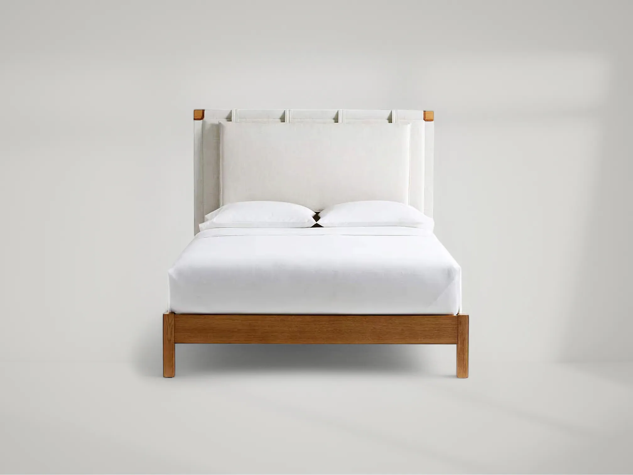 Shinola Hotel Bed Frame with Headboard Cushion