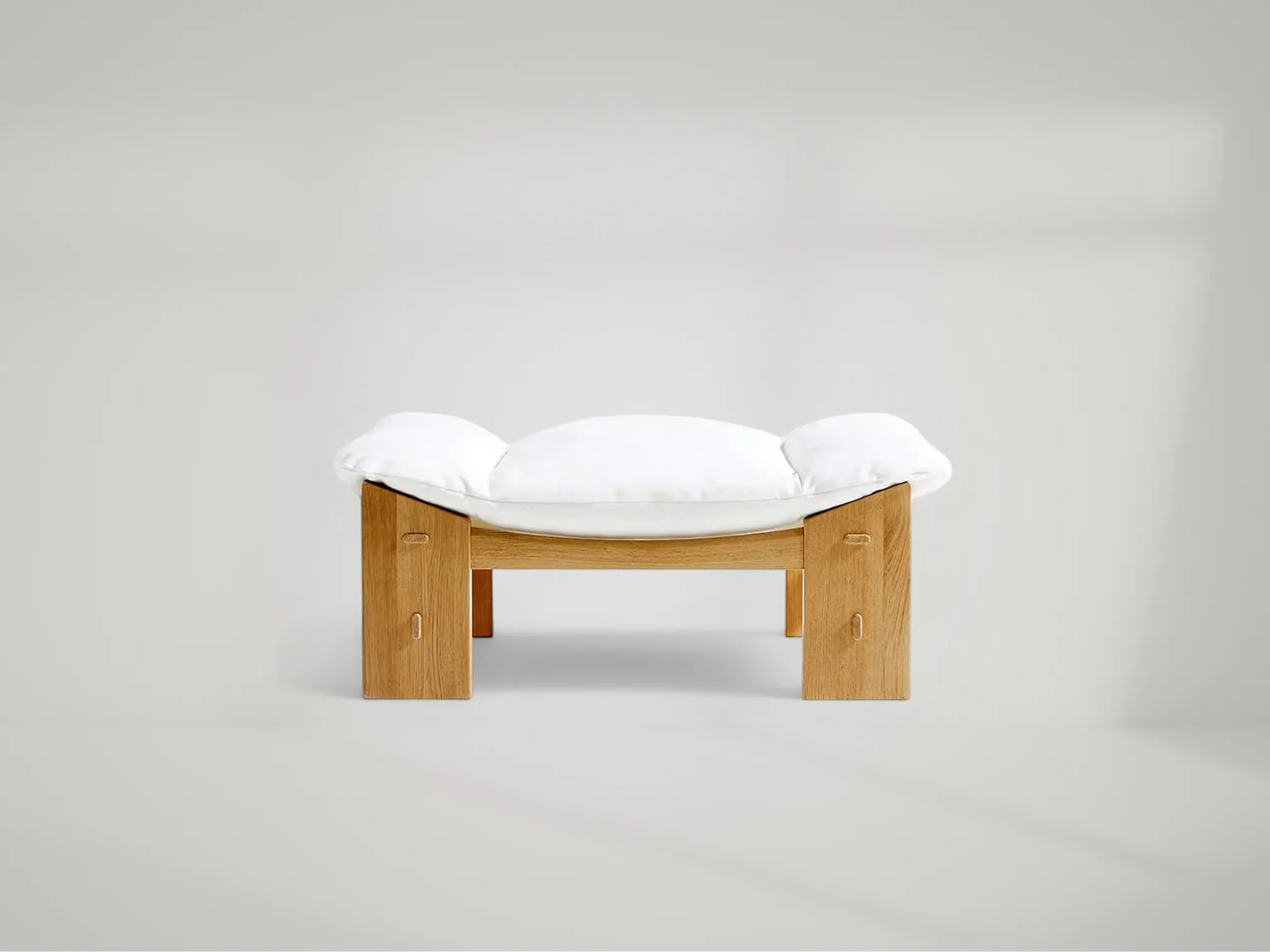Shinola Michigan Ottoman – Upholstered ottoman inspired by Shinola design with refined craftsmanship by Mafaza Living