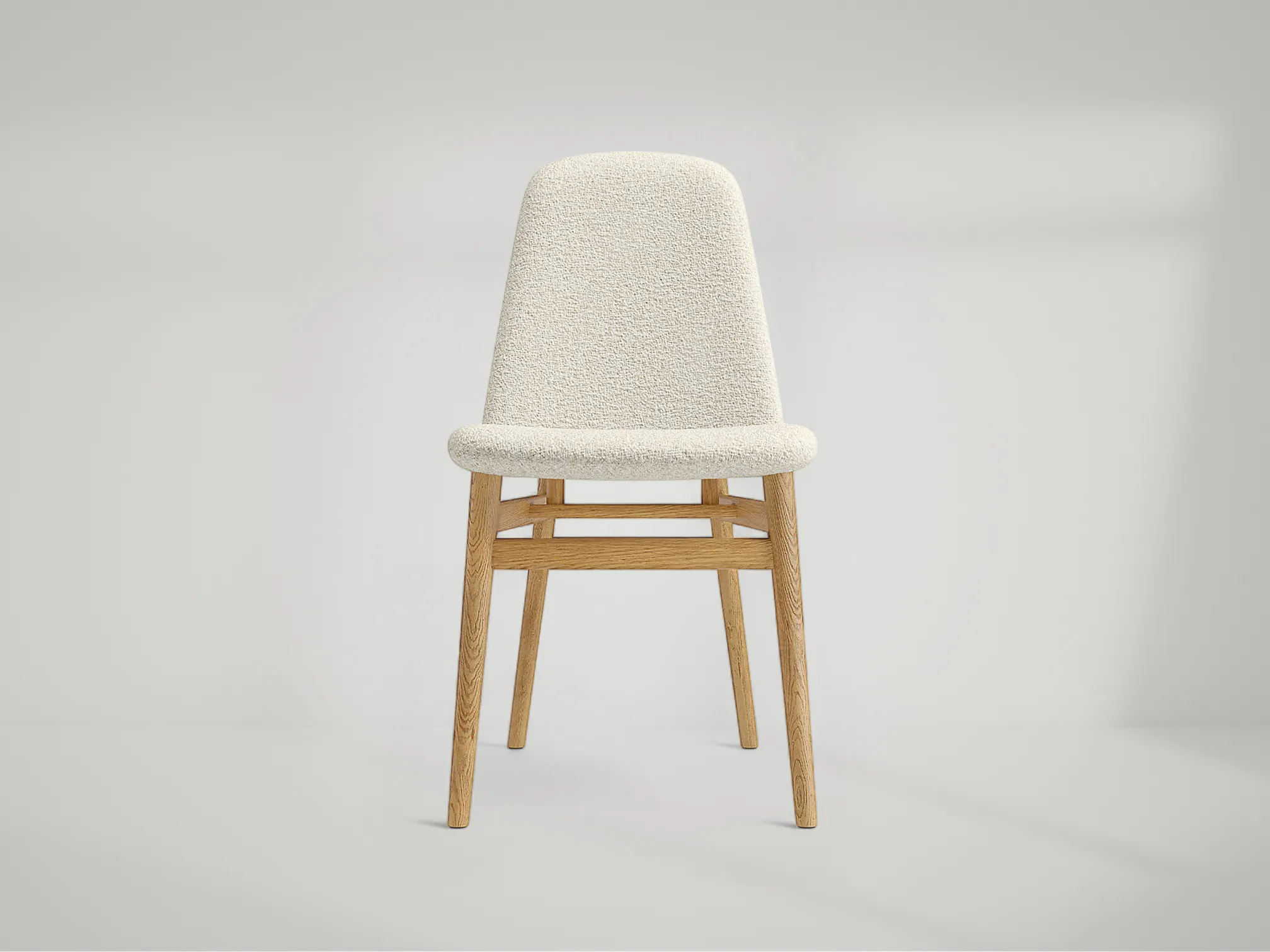 Silvi dining chair crafted from teak wood with smooth modern lines by Mafaza Living