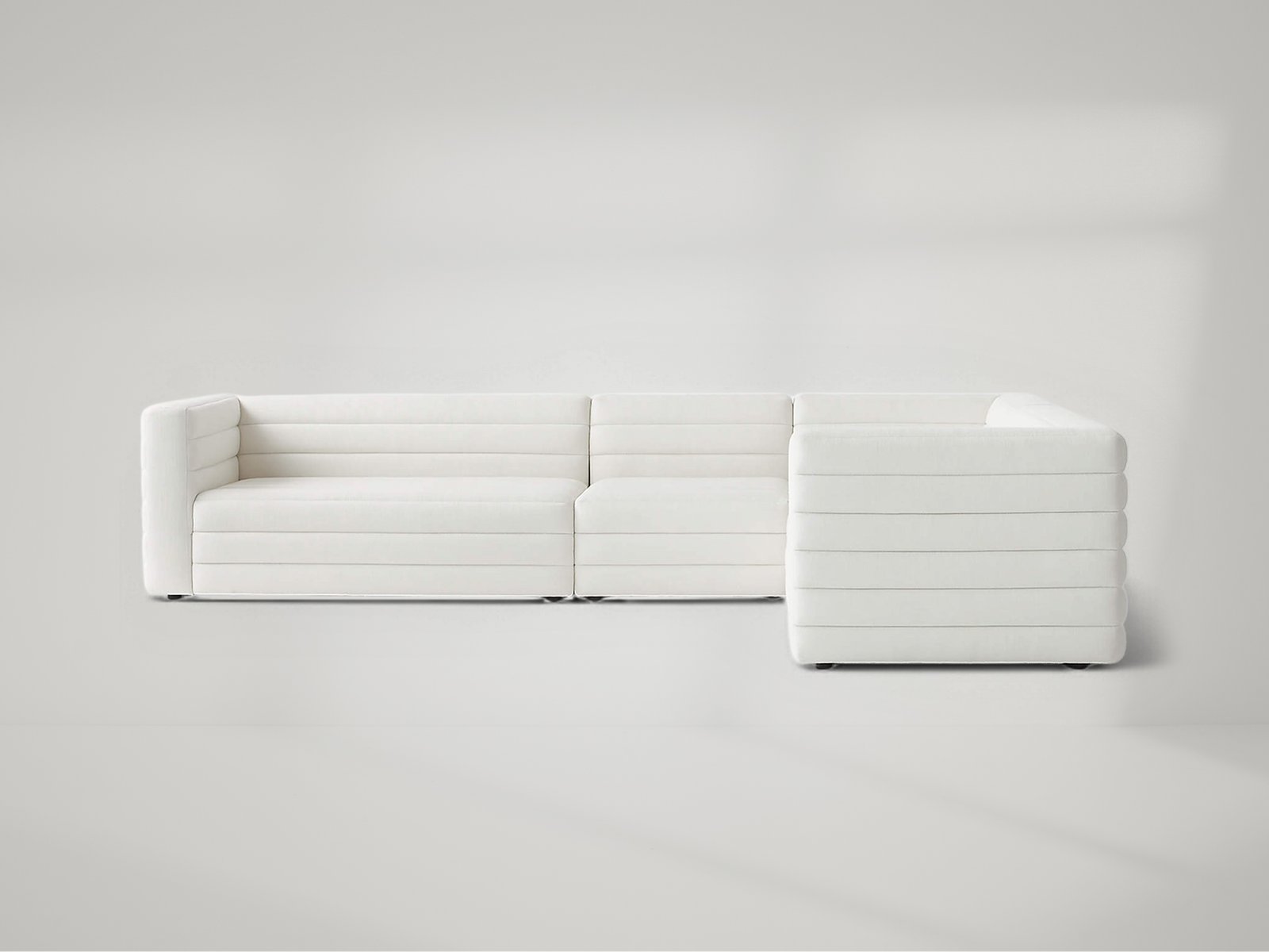 Strato 4-Pieces L-Shaped Channeled Sofa