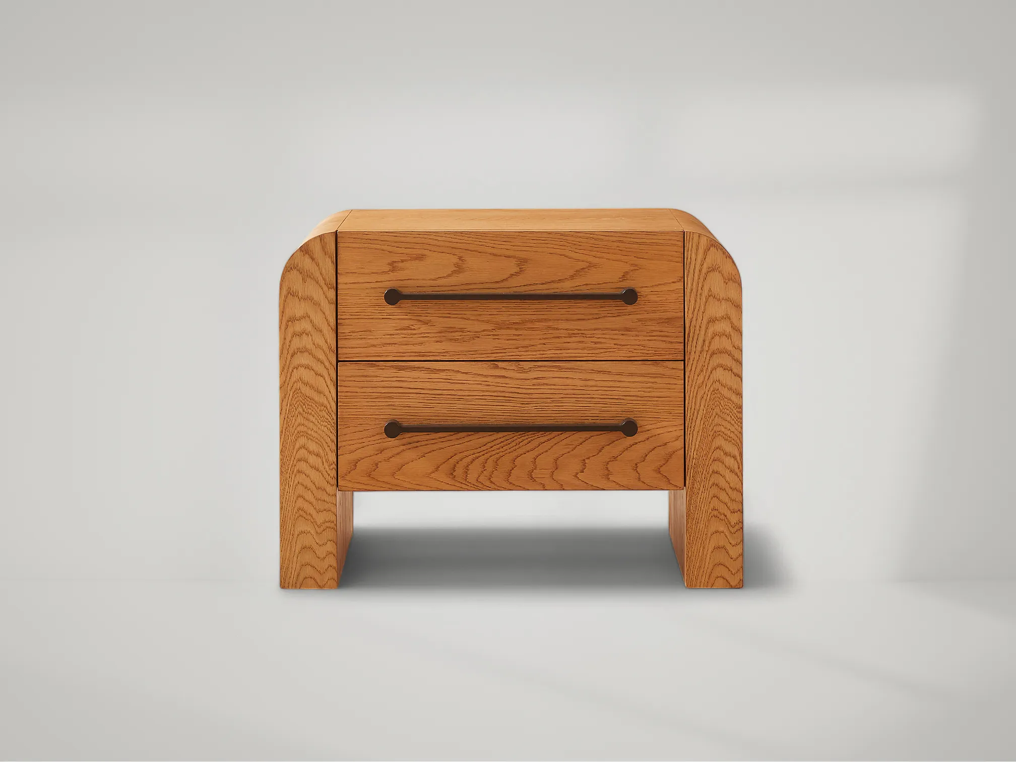 Sutton two-drawer dresser in solid teak wood with timeless elegance by Mafaza Living