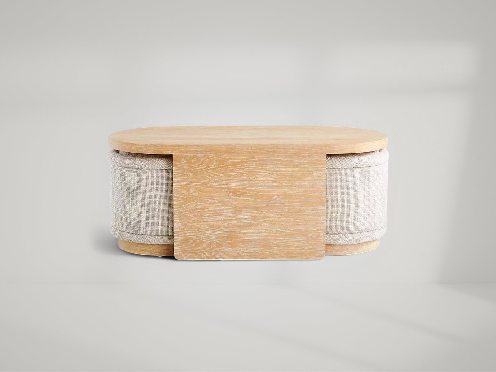 Union Oval Coffee Table with Stools