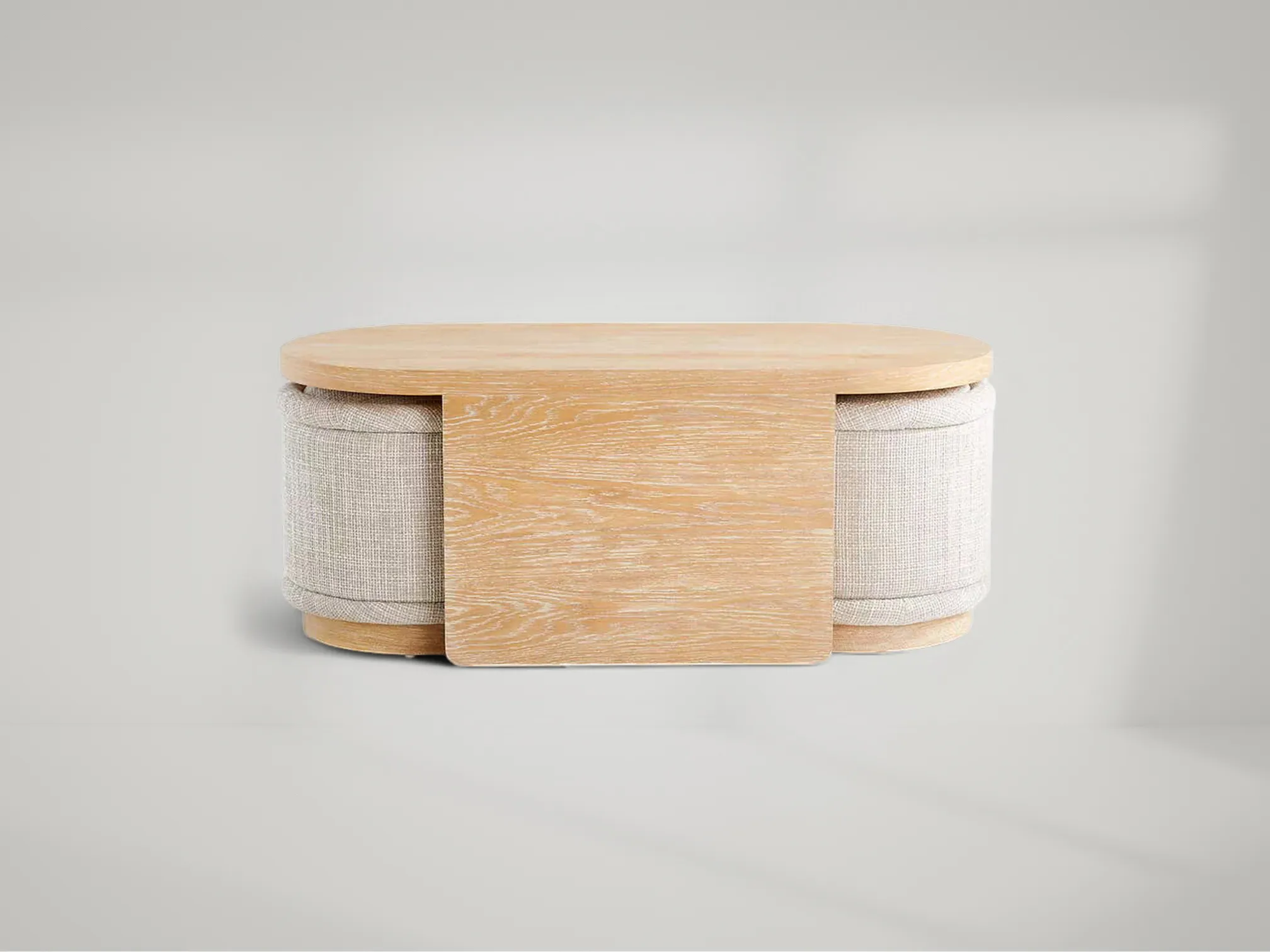 Union Oval Coffee Table with Stools