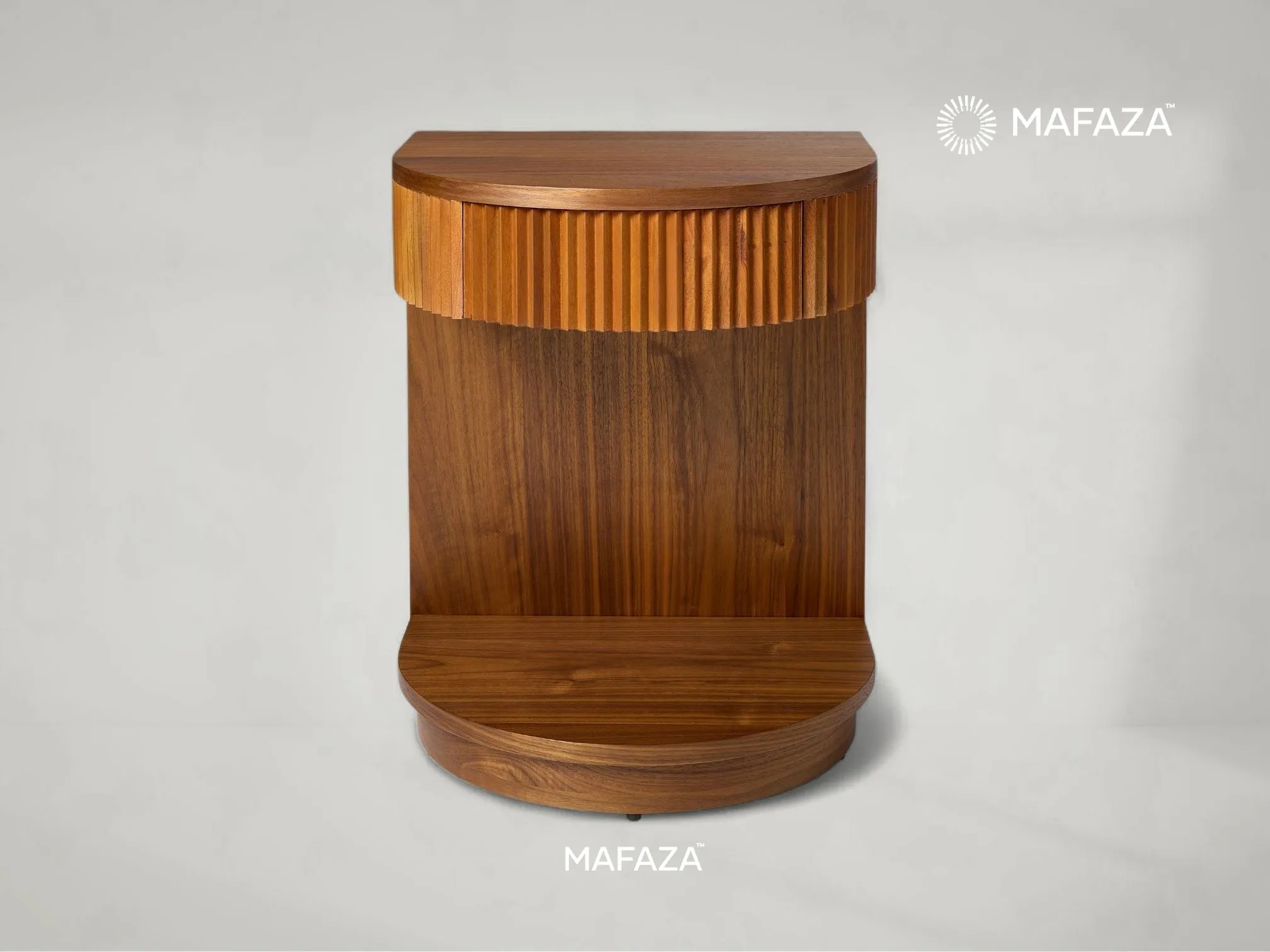 Minimalist square nightstand made from premium Certified Teak Wood, featuring a smooth natural finish and a single drawer for bedside storage. Perfect for mid-century modern or tropical-inspired bedroom decor.